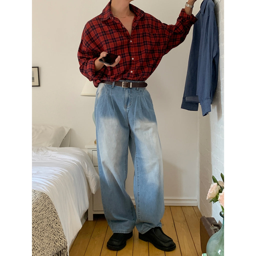 【Metanoia】韓國設計 寬鬆落地牛仔褲