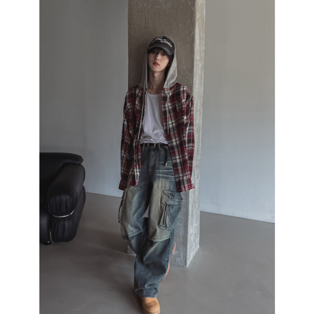 【Metanoia】🇰🇷韓製 連帽格紋外套