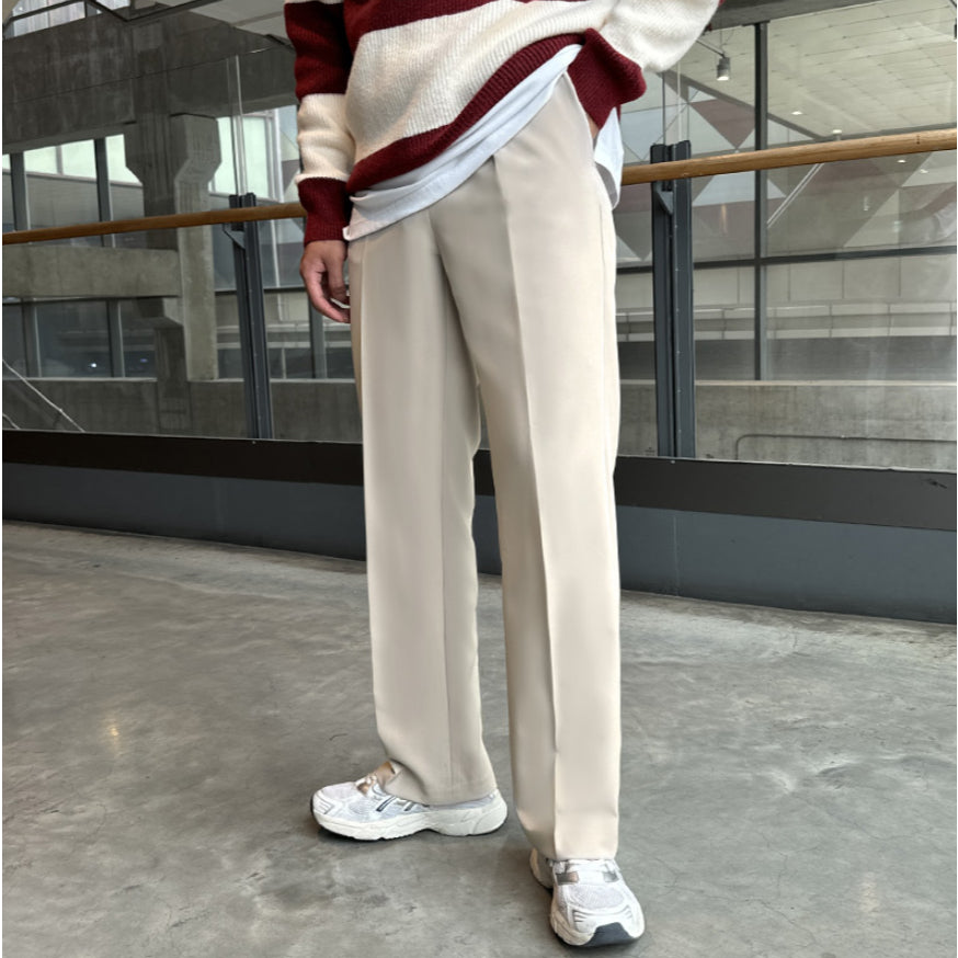 【Metanoia】韓國設計 涼感落地西裝褲