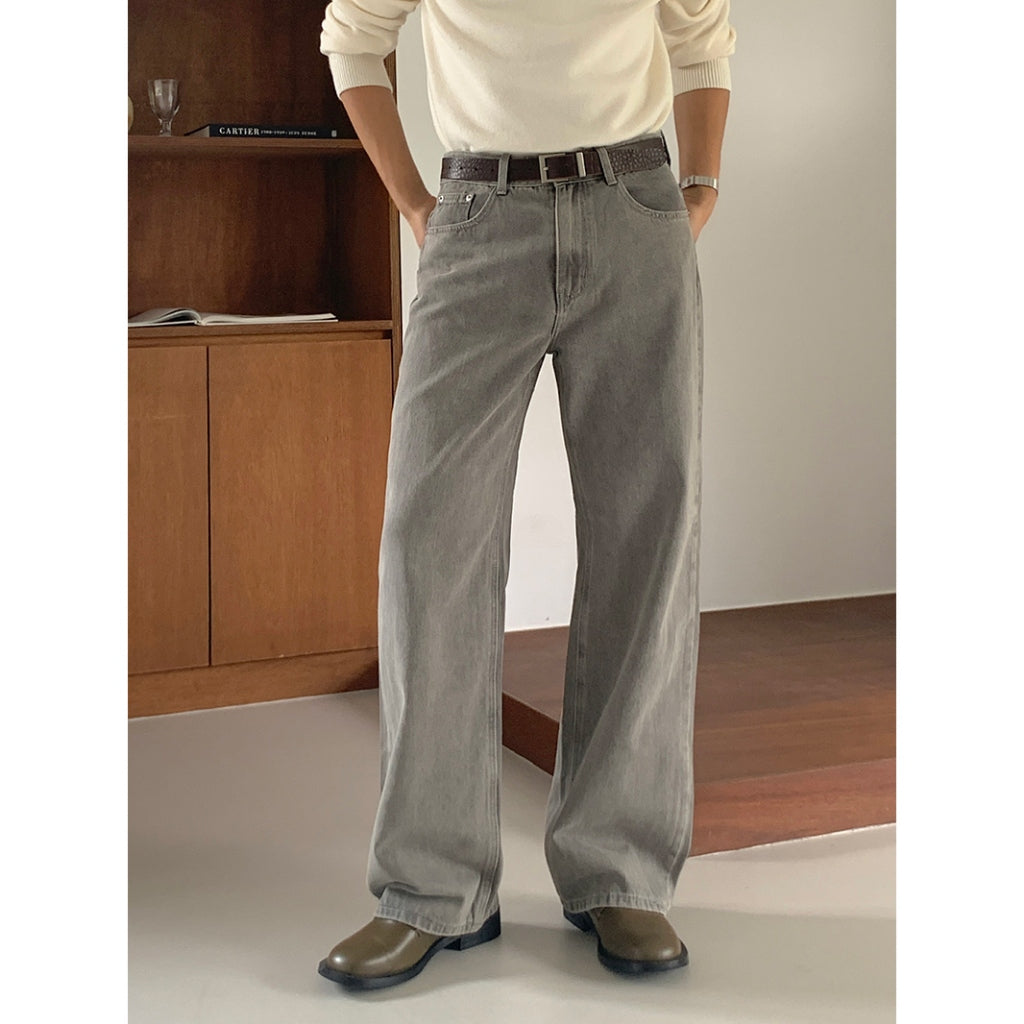 【Metanoia】韓國設計 復古落地牛仔褲