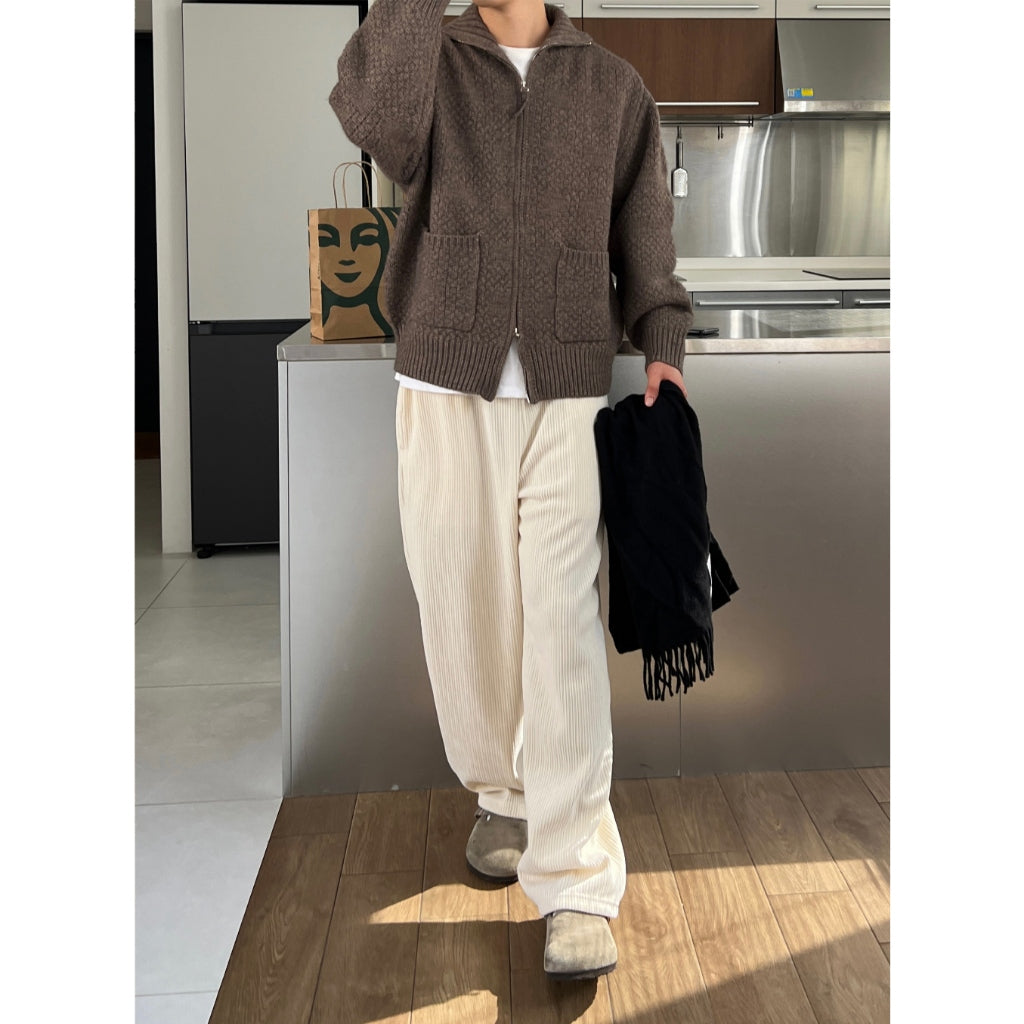 【Metanoia】🇰🇷韓製 羅紋彈性鬆緊帶落地褲