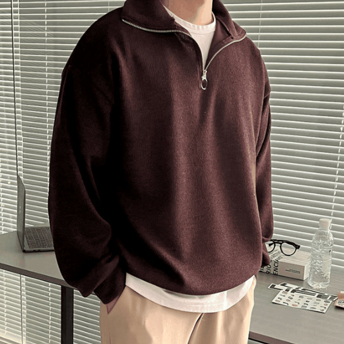 【Metanoia】🇰🇷韓製 半拉鍊翻領針織衣
