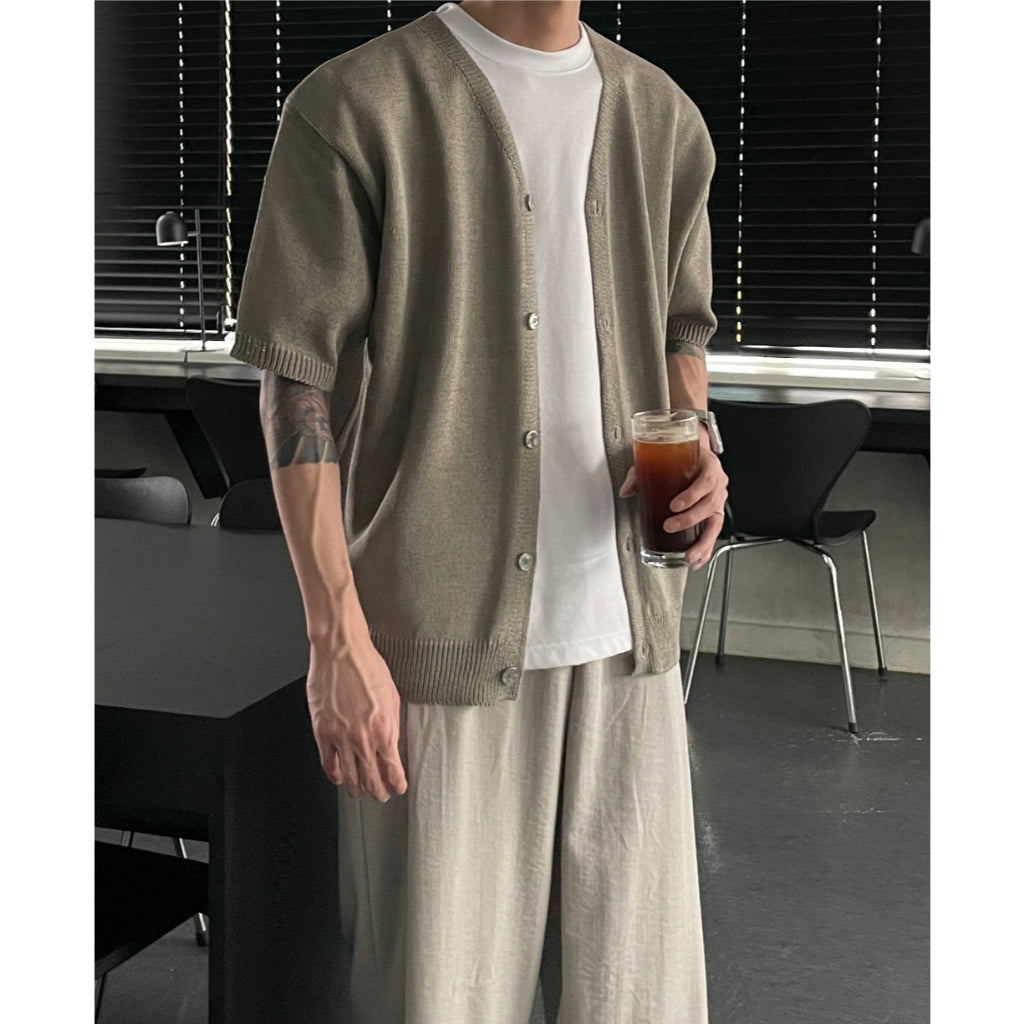 【Metanoia】🇰🇷韓製 亞麻開衫短袖