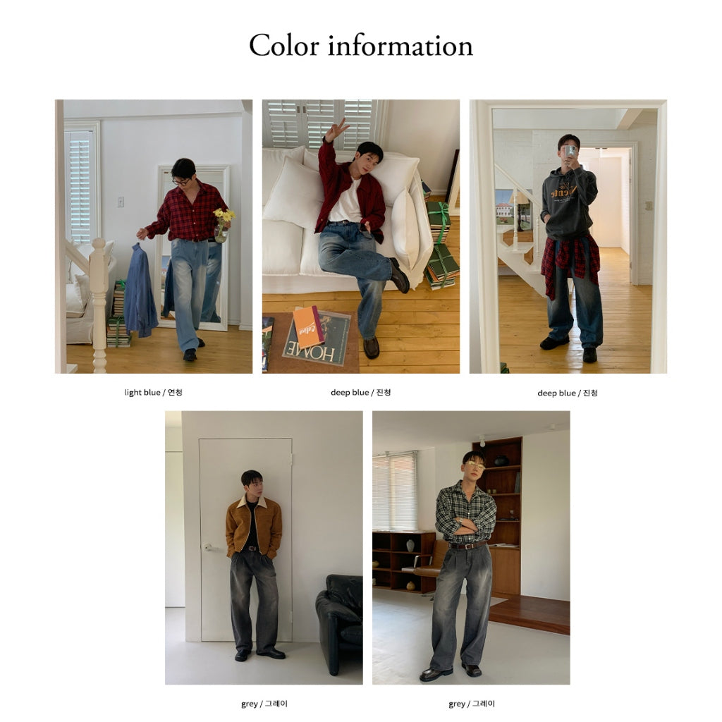 【Metanoia】韓國設計 寬鬆落地牛仔褲