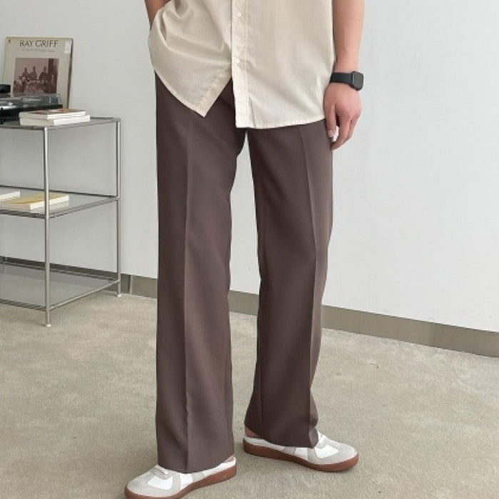 【Metanoia】🇰🇷韓製 後鬆緊寬鬆西裝落地褲 - 1