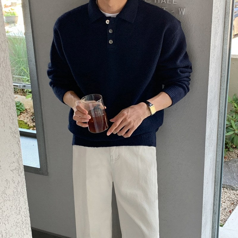 【Metanoia】🇰🇷韓製 35%羊毛翻領針織衫