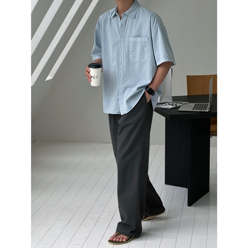 【Metanoia】🇰🇷韓製 水洗短袖襯衫 - 3