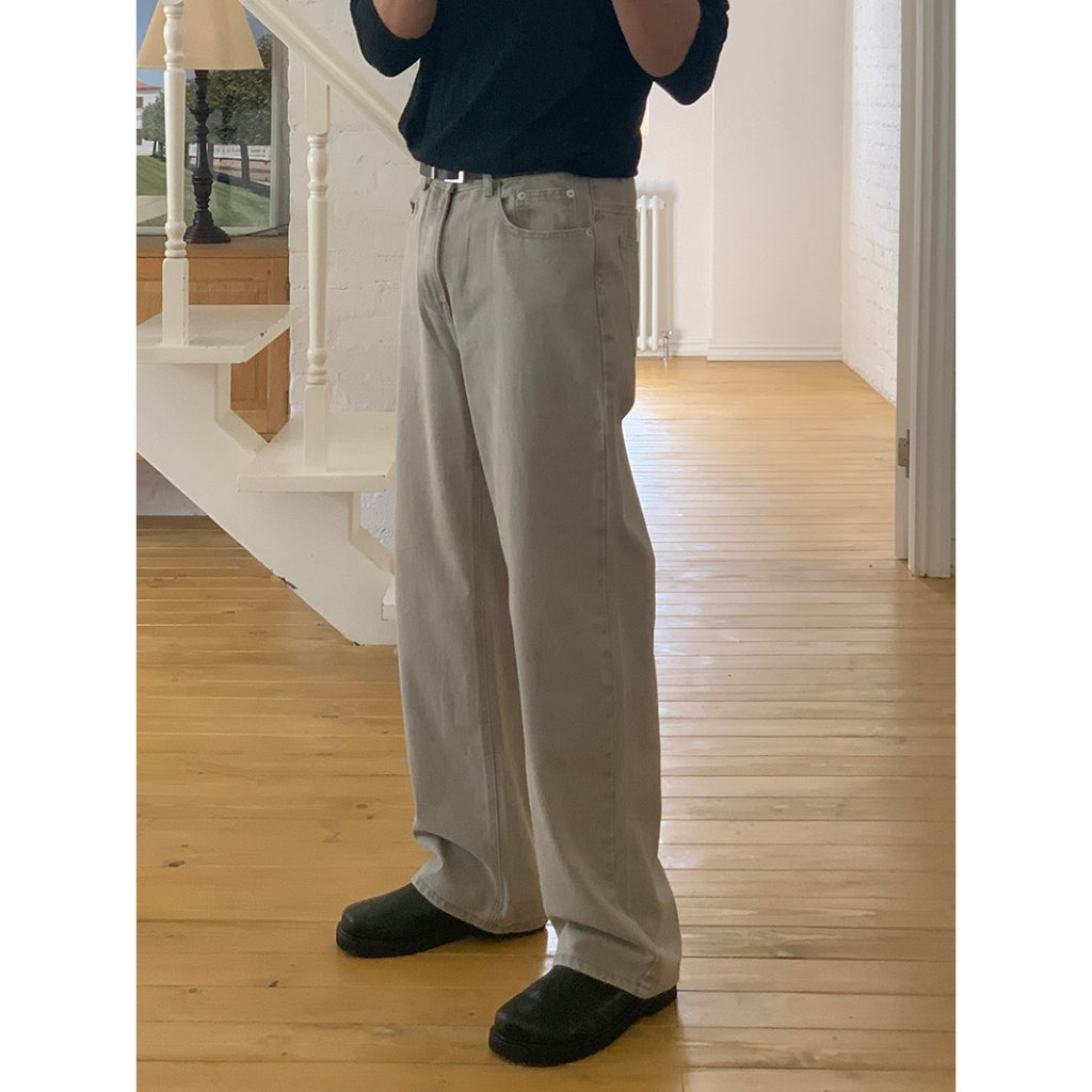 【Metanoia】韓國設計 復古落地牛仔褲