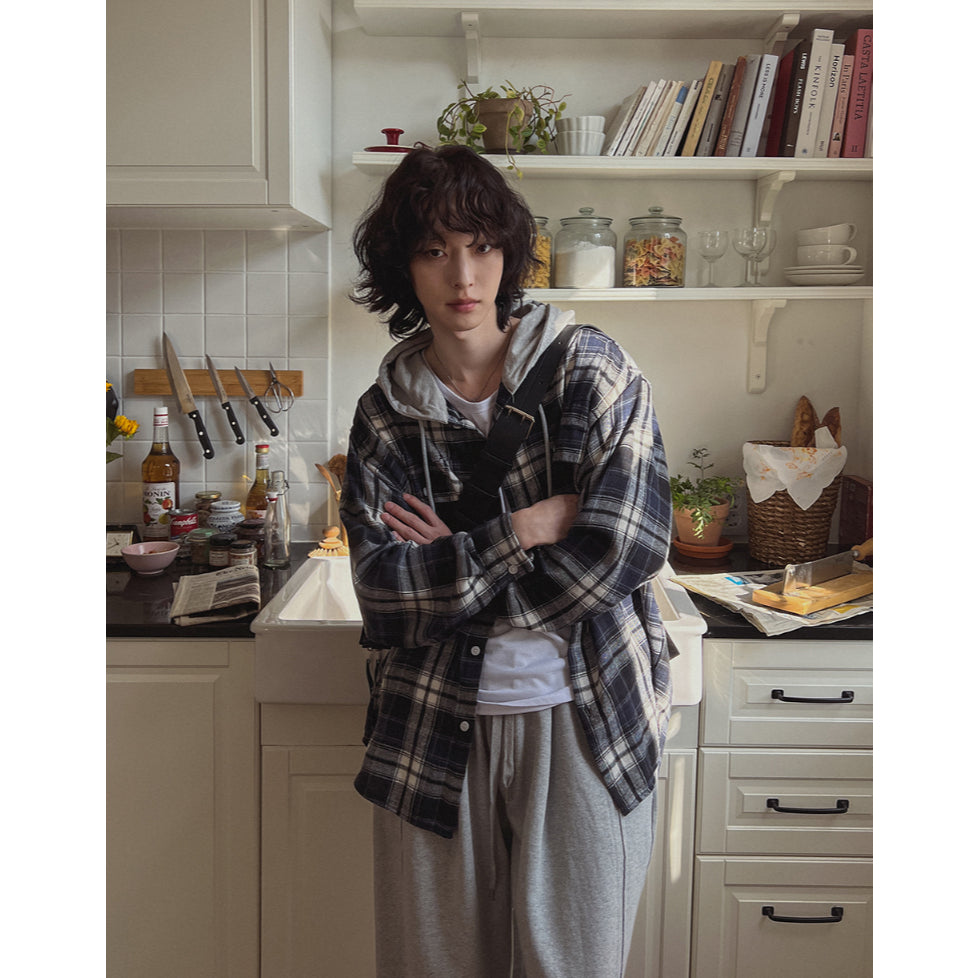 【Metanoia】🇰🇷韓製 連帽格紋外套