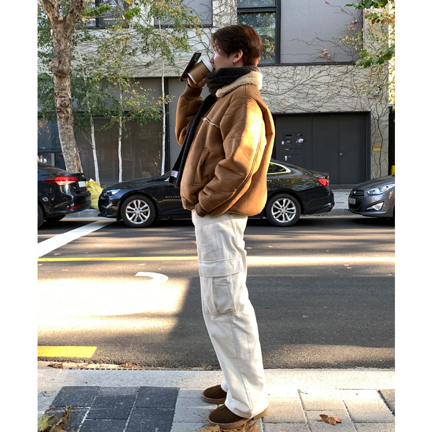 【Metanoia】🇰🇷韓製 絨面革羊羔毛翻領夾克外套