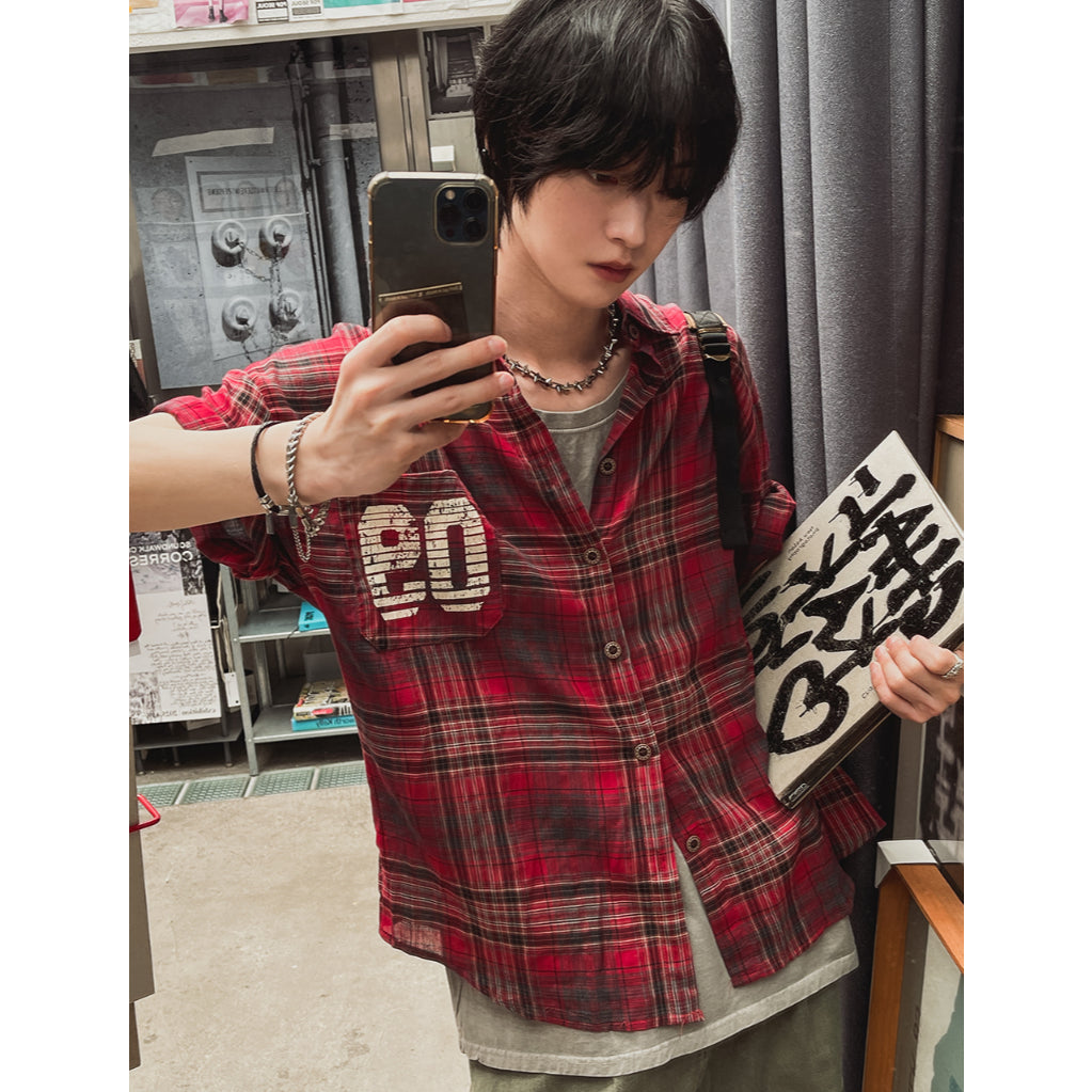 【Metanoia】🇰🇷韓製 格紋短袖襯衫 - 10