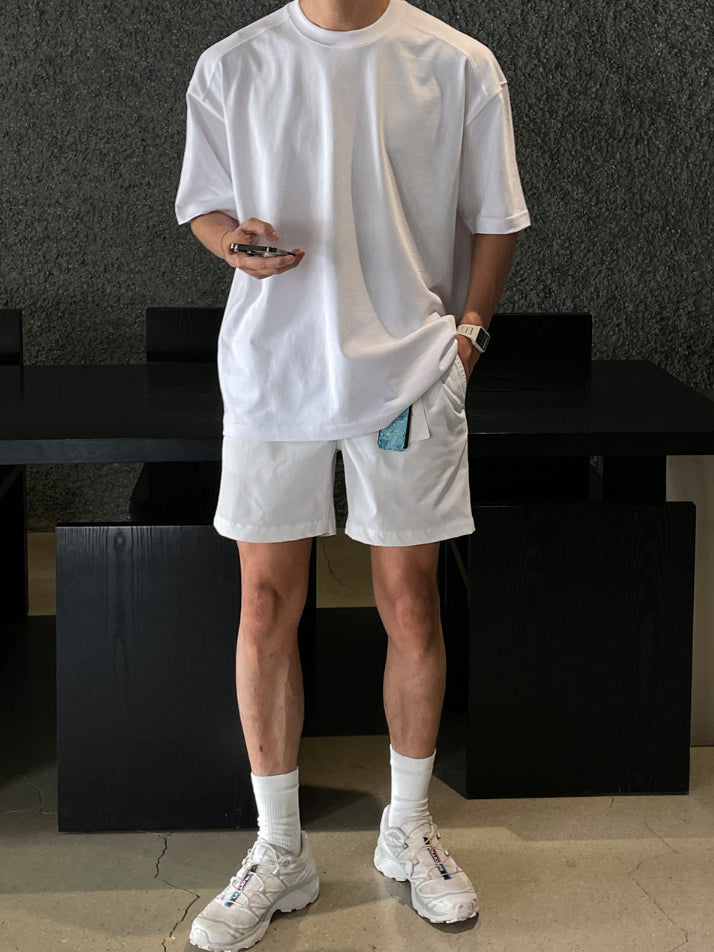 【Metanoia】韓國設計 涼感休閒短褲 - 2