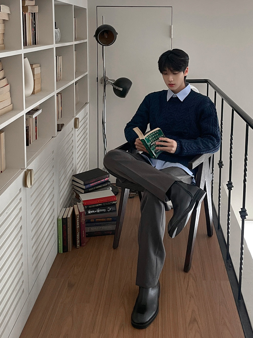 【Metanoia】🇰🇷韓製 翻領牛津長袖襯衫 - 7