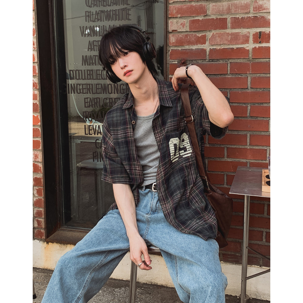 【Metanoia】🇰🇷韓製 格紋短袖襯衫 - 5