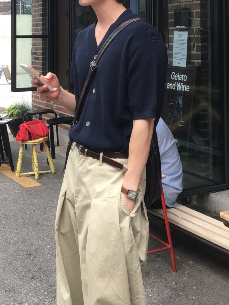 【Metanoia】韓國設計 涼感開衫針織短袖 - 6