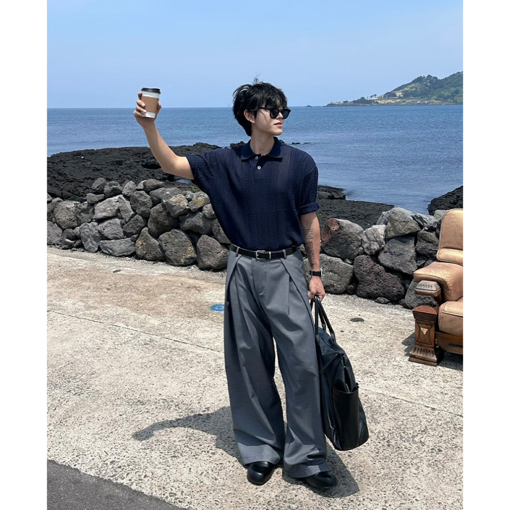 【Metanoia】🇰🇷韓製 彎刀西裝落地褲 - 3