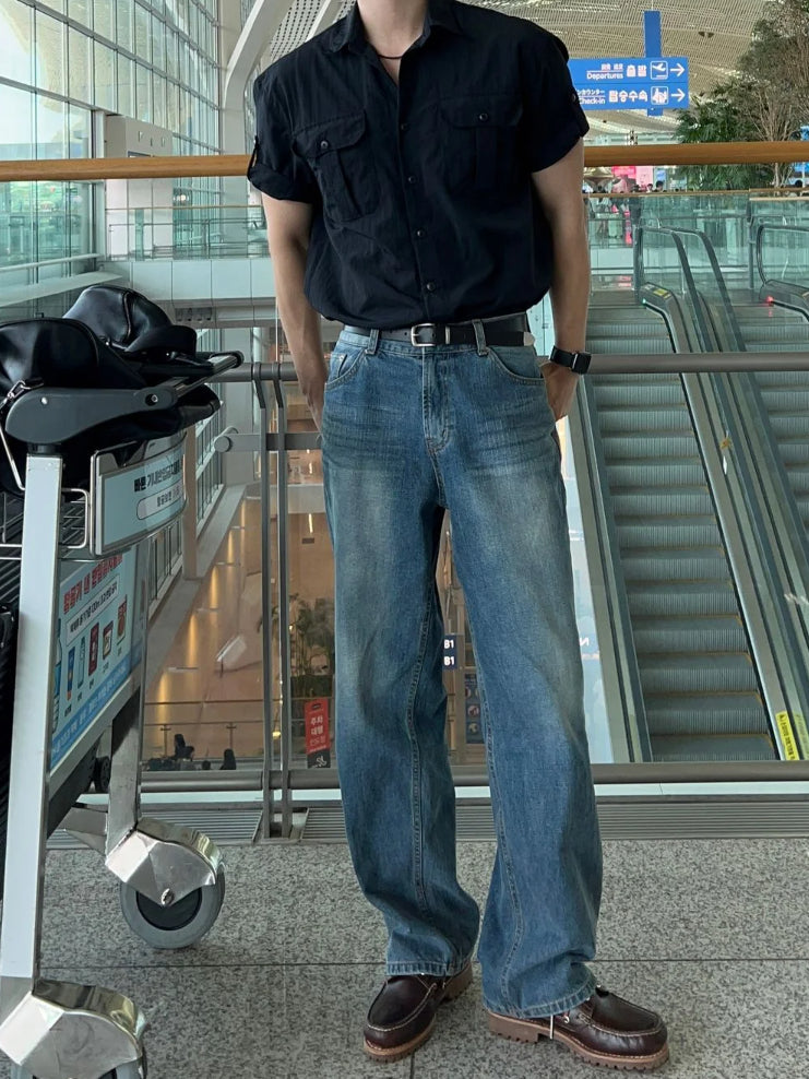 【Metanoia】🇰🇷韓製 雙口袋尼龍短袖襯衫 - 4