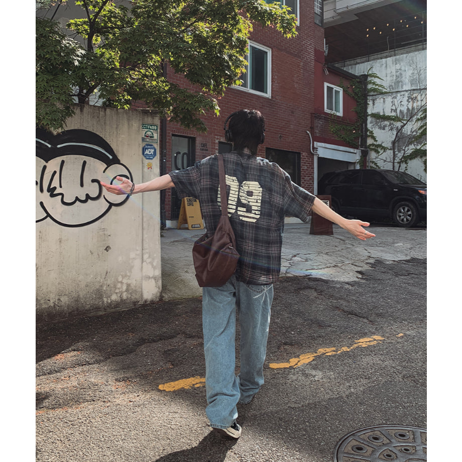 【Metanoia】🇰🇷韓製 格紋短袖襯衫 - 4