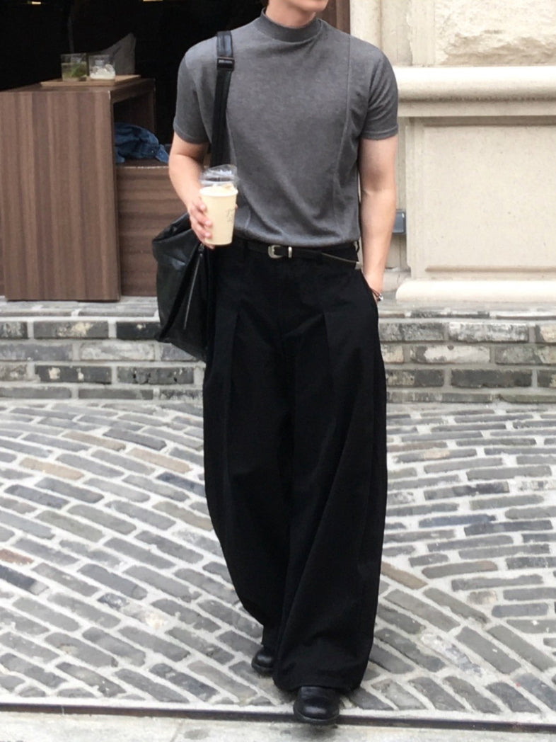 【Metanoia】🇰🇷韓製 半高領muscle-fit短袖T恤 - 2