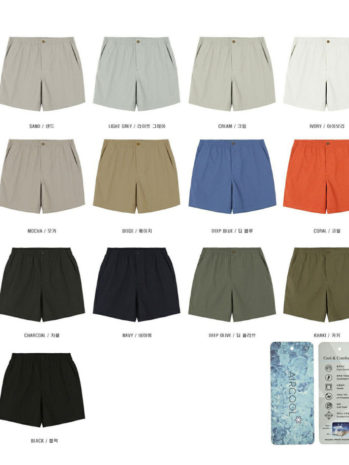 【Metanoia】韓國設計 涼感休閒短褲 - 12