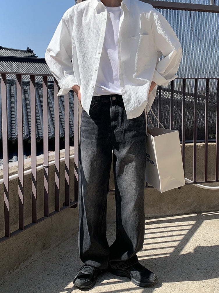 【Metanoia】🇰🇷韓製 短版條紋防皺翻領襯衫 - 7