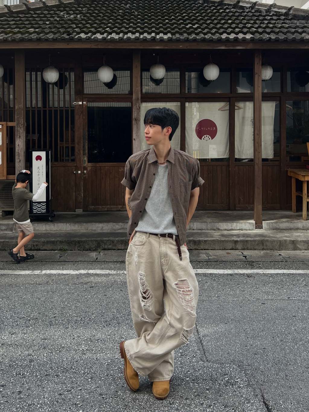 【Metanoia】🇰🇷韓製 短版格紋短袖襯衫 - 9