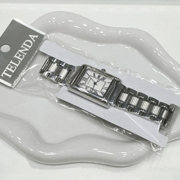 【Metanoia】🇰🇷韓製 銀色方形手錶 - 5