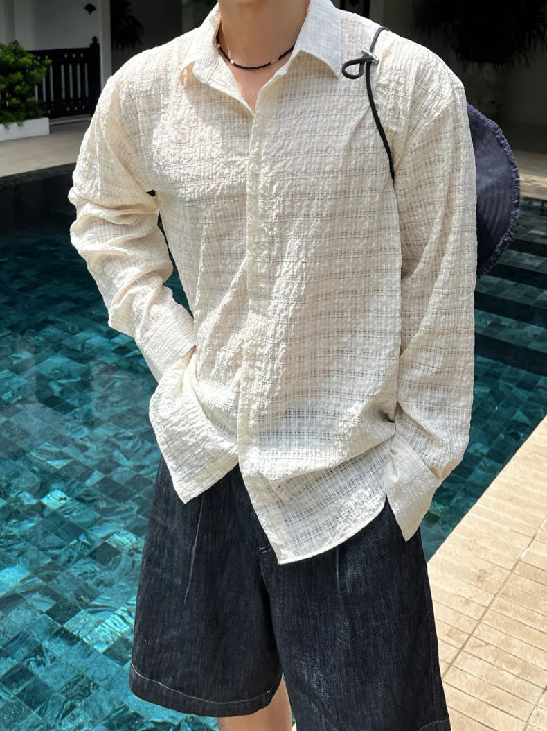 【Metanoia】🇰🇷韓製 泡泡沙長袖襯衫 - 3