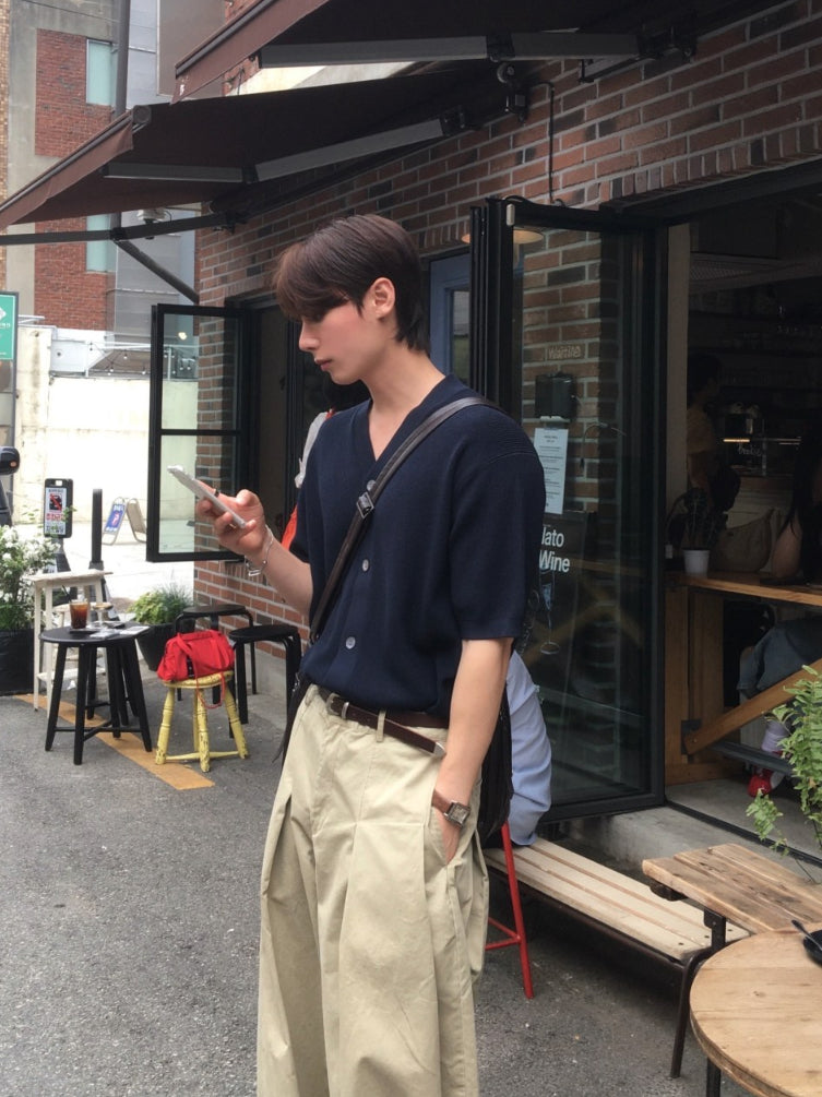 【Metanoia】韓國設計 涼感開衫針織短袖 - 7