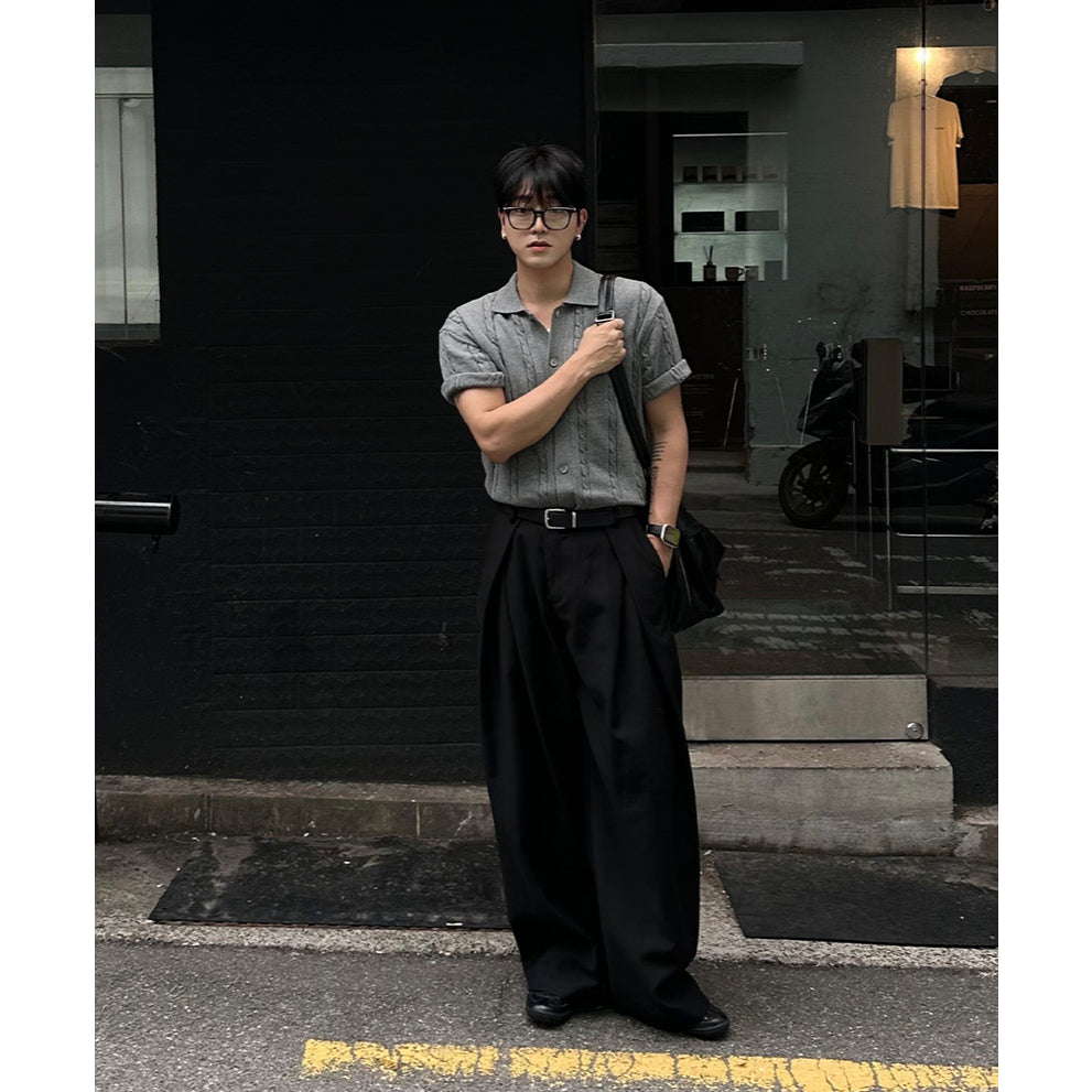 【Metanoia】🇰🇷韓製 彎刀西裝落地褲 - 6