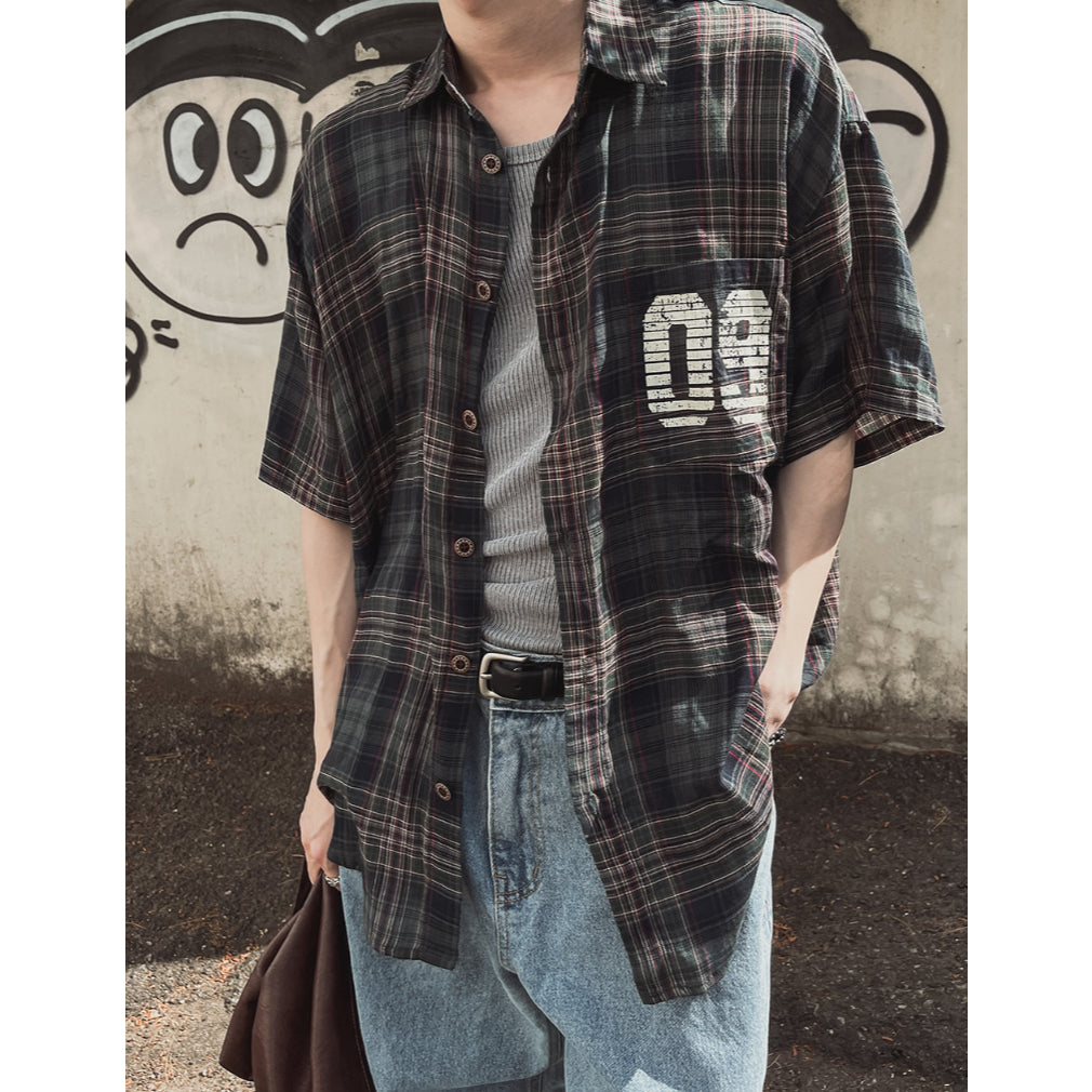 【Metanoia】🇰🇷韓製 格紋短袖襯衫 - 2