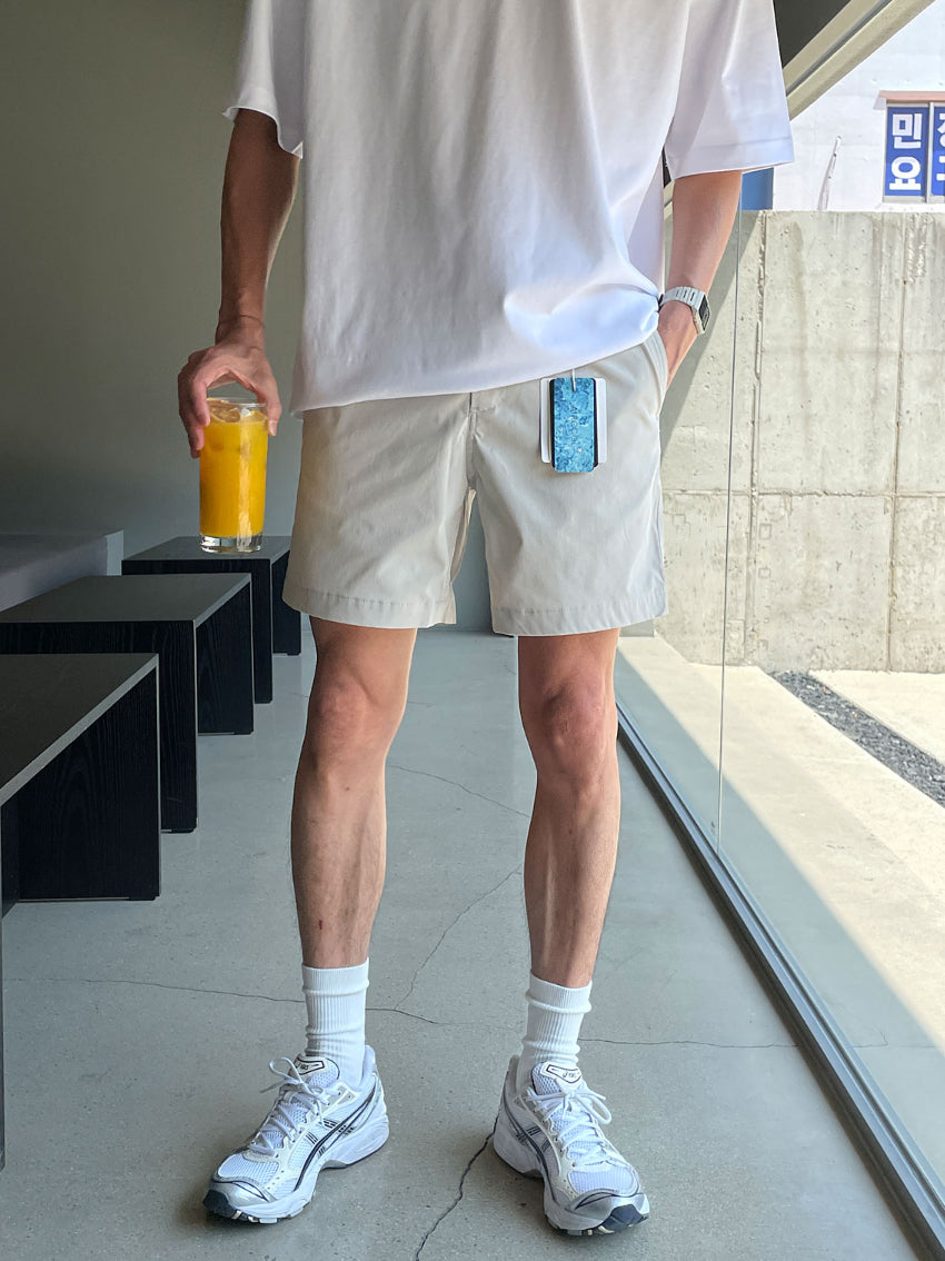 【Metanoia】韓國設計 涼感休閒短褲 - 6