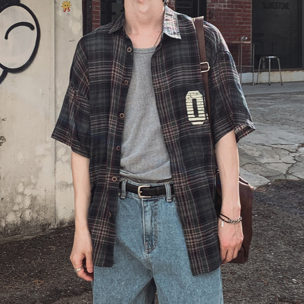 【Metanoia】🇰🇷韓製 格紋短袖襯衫 - 1