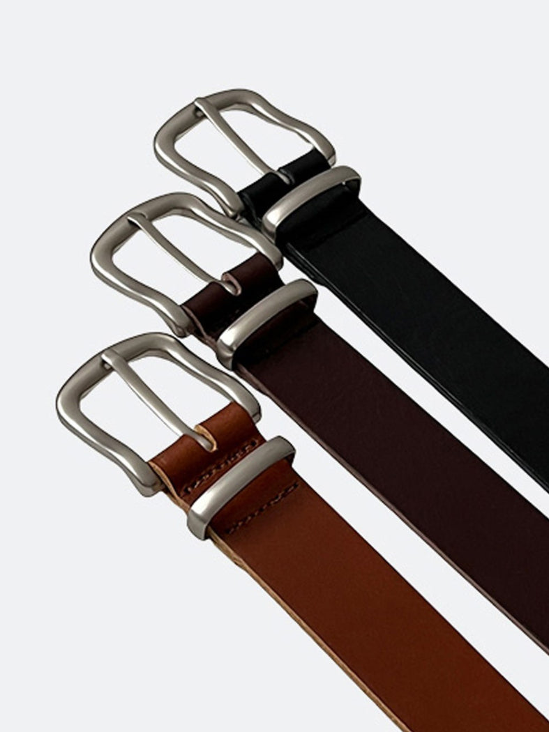 【Metanoia】🇰🇷韓製 皮革細皮帶 義大利牛皮帶 - 1