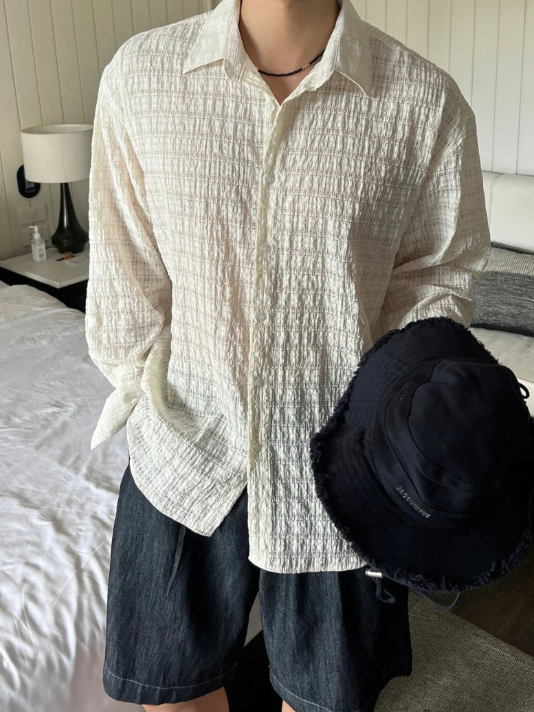 【Metanoia】🇰🇷韓製 泡泡沙長袖襯衫 - 1