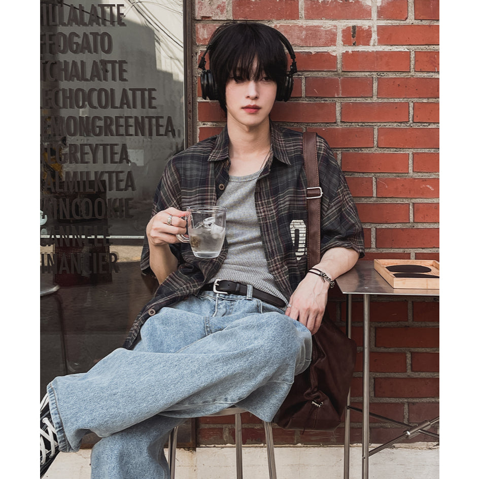 【Metanoia】🇰🇷韓製 格紋短袖襯衫 - 6