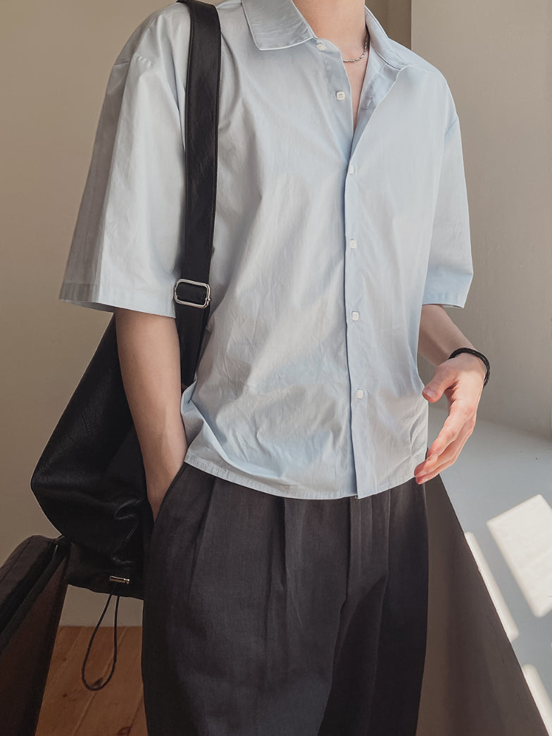 【Metanoia】🇰🇷韓製 素色短袖襯衫 - 6
