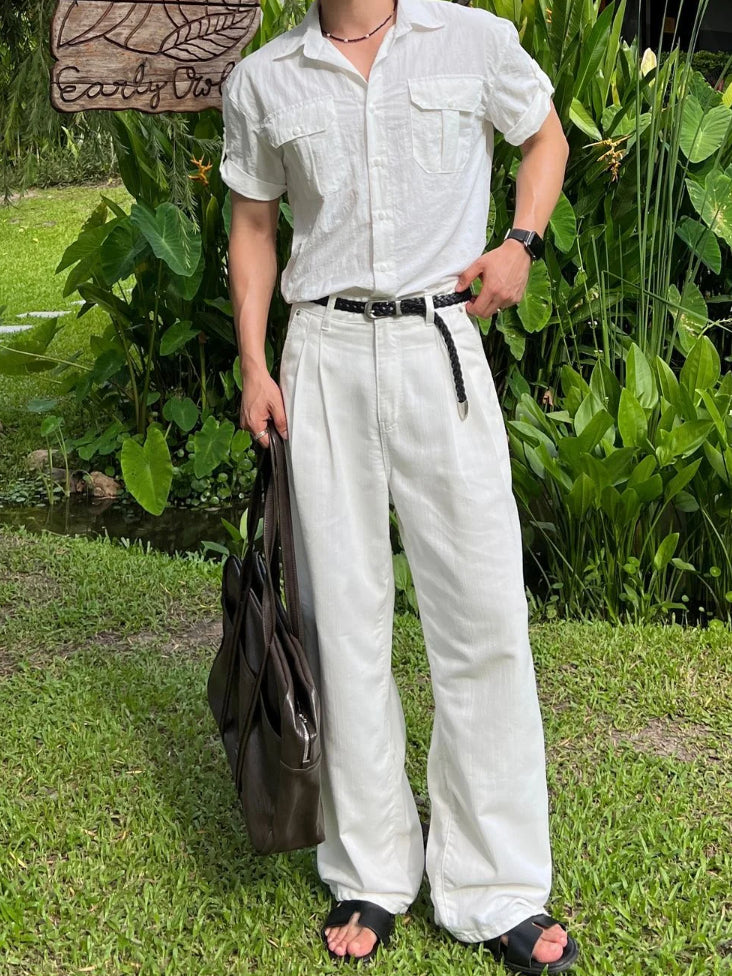 【Metanoia】🇰🇷韓製 雙口袋尼龍短袖襯衫 - 6