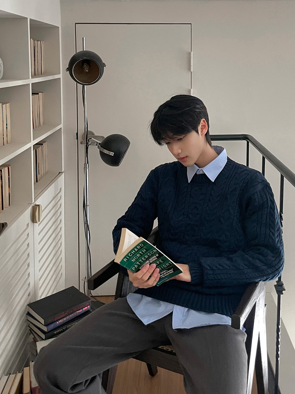 【Metanoia】🇰🇷韓製 翻領牛津長袖襯衫 - 6