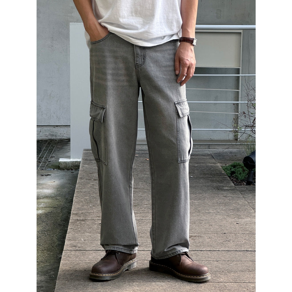 【Metanoia】🇰🇷韓製 工裝落地牛仔褲