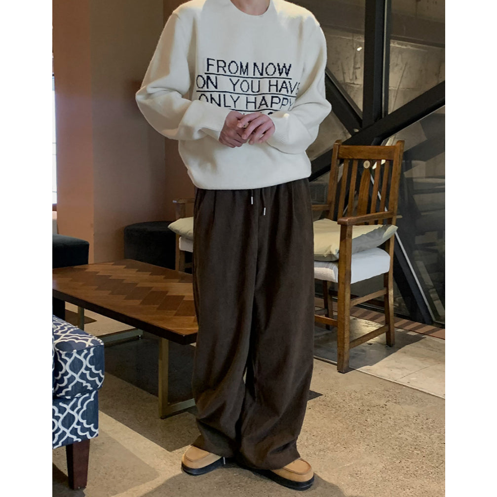 【Metanoia】韓國設計 燈芯絨落地褲