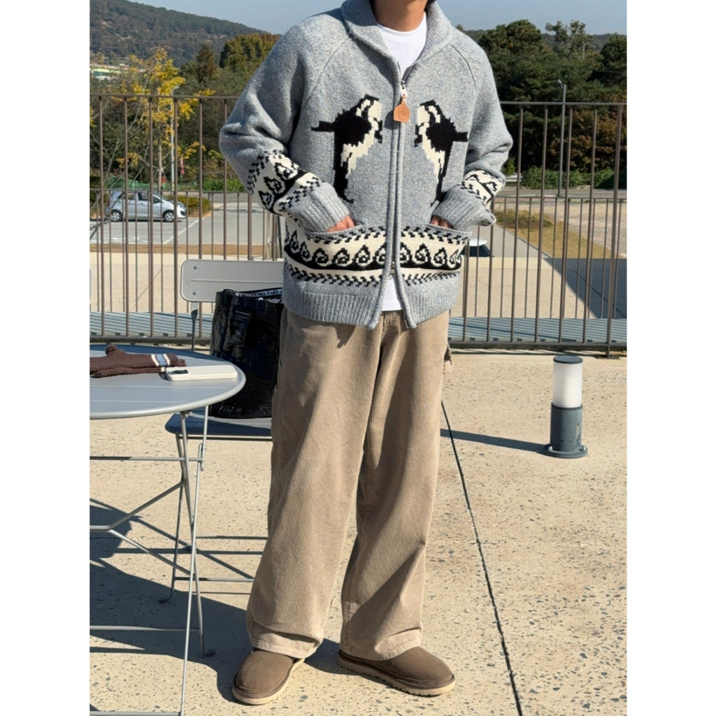 【Metanoia】🇰🇷韓製  補丁工裝燈芯絨落地褲