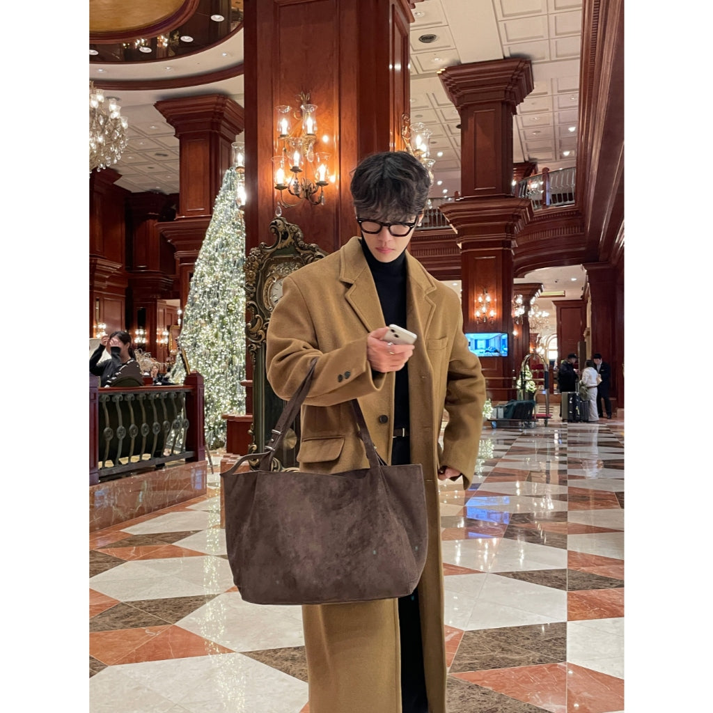 【Metanoia】韓國設計 蕾雅麂皮托特單肩包 - 8