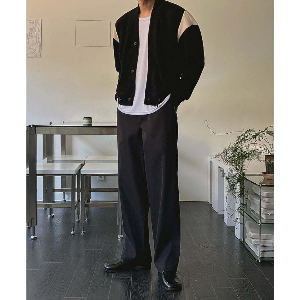 【Metanoia】韓國設計  鬆緊帶落地西裝褲