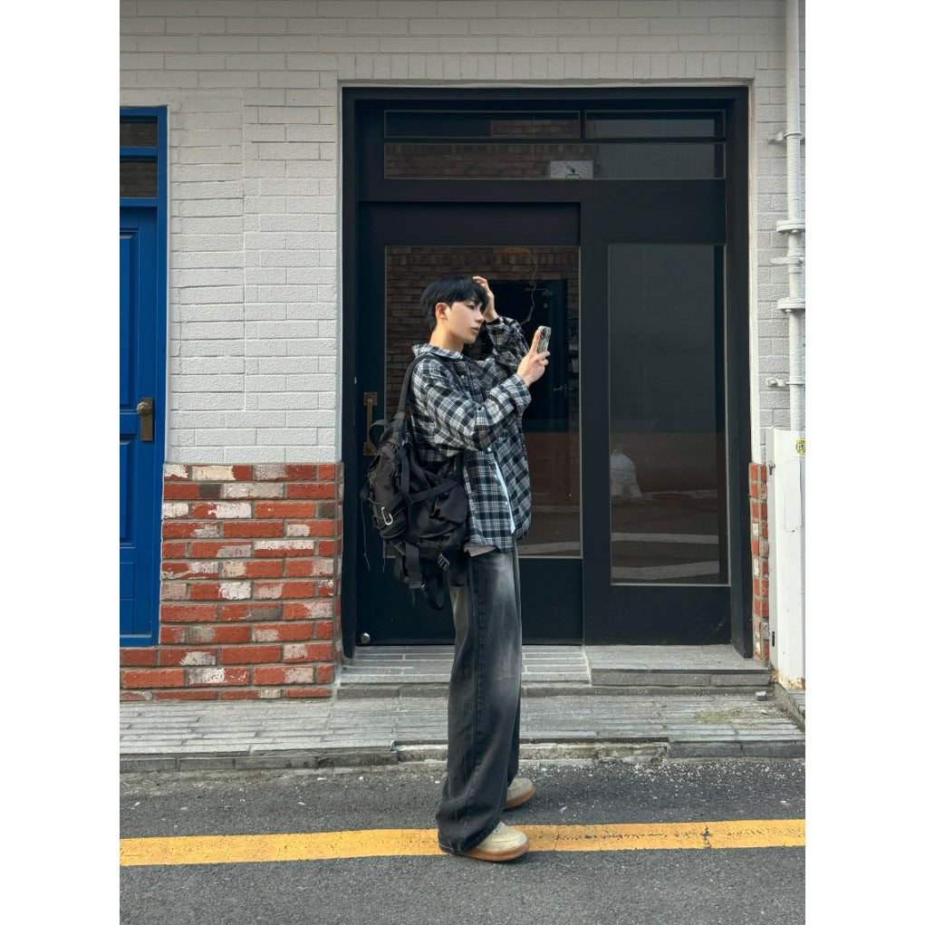 【Metanoia】🇰🇷韓製 格紋長袖襯衫