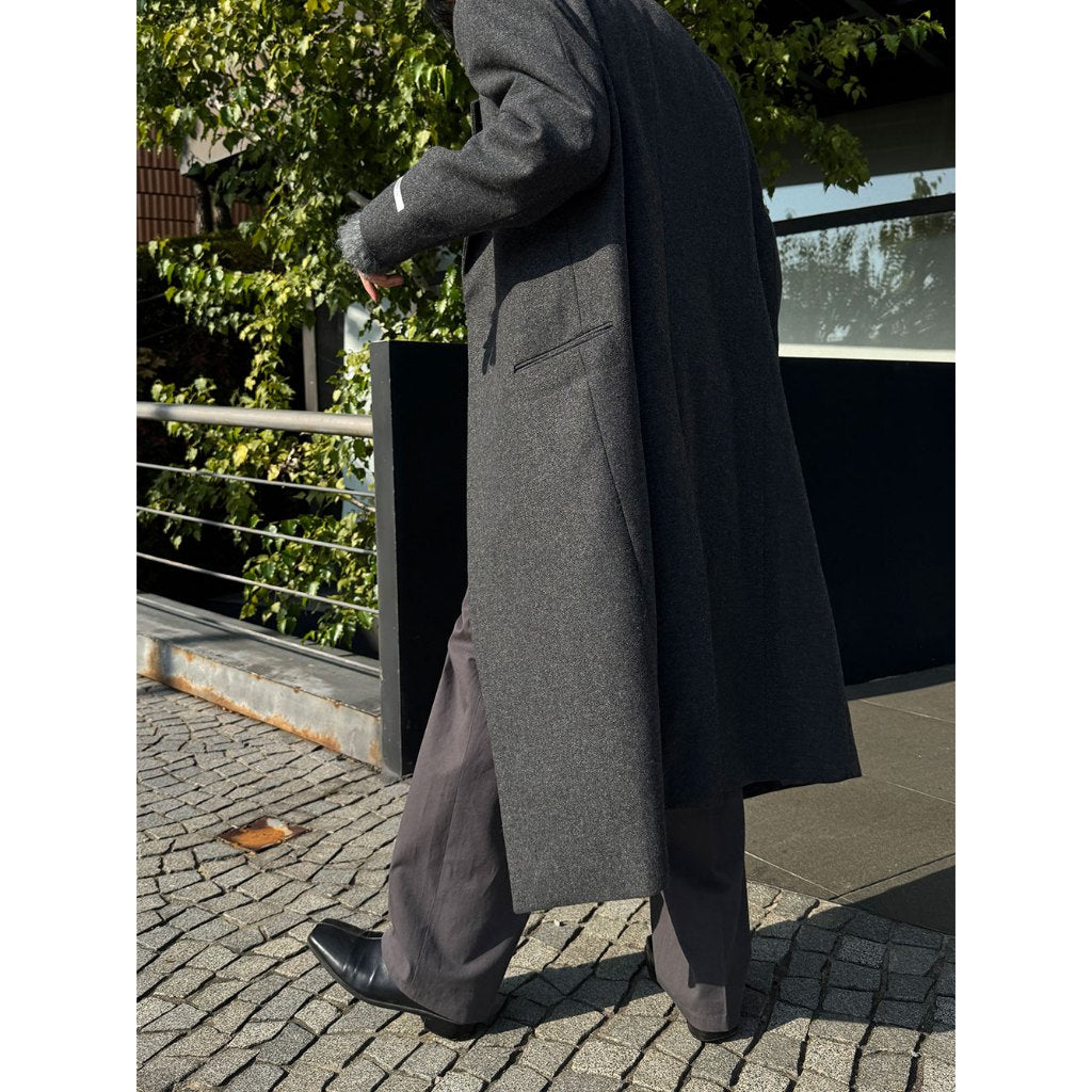 【Metanoia】🇰🇷韓製 50%羊毛翻領長版大衣