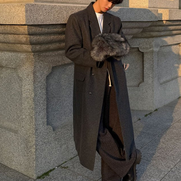 【Metanoia】🇰🇷韓製 50%羊毛翻領長版大衣