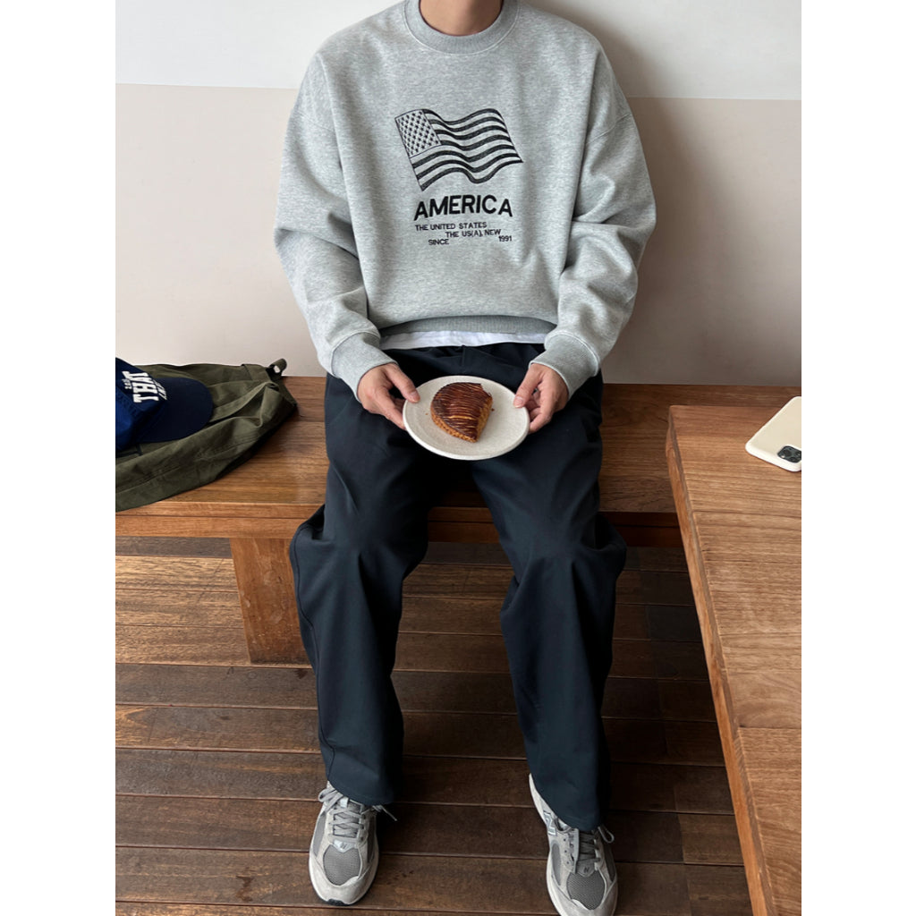 【Metanoia】🇰🇷韓製 星條旗刺繡衛衣