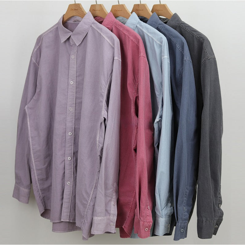 【Metanoia】🇰🇷韓製 水洗長袖襯衫