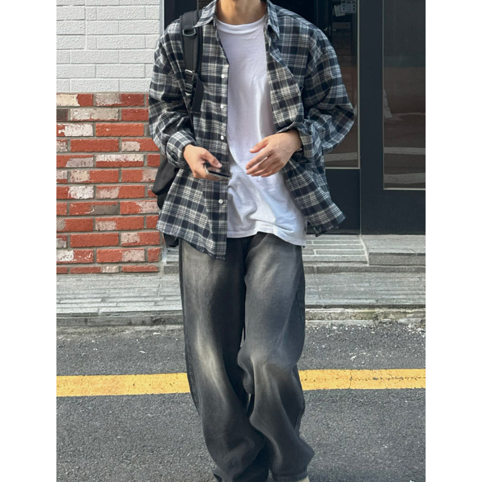 【Metanoia】🇰🇷韓製 格紋長袖襯衫